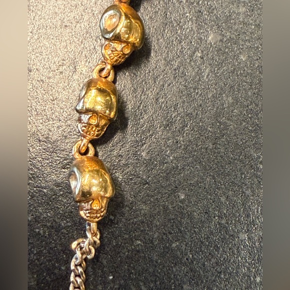 GIVENCHY made in Italy Skull Gold 20”Long Necklace - Picture 11 of 11